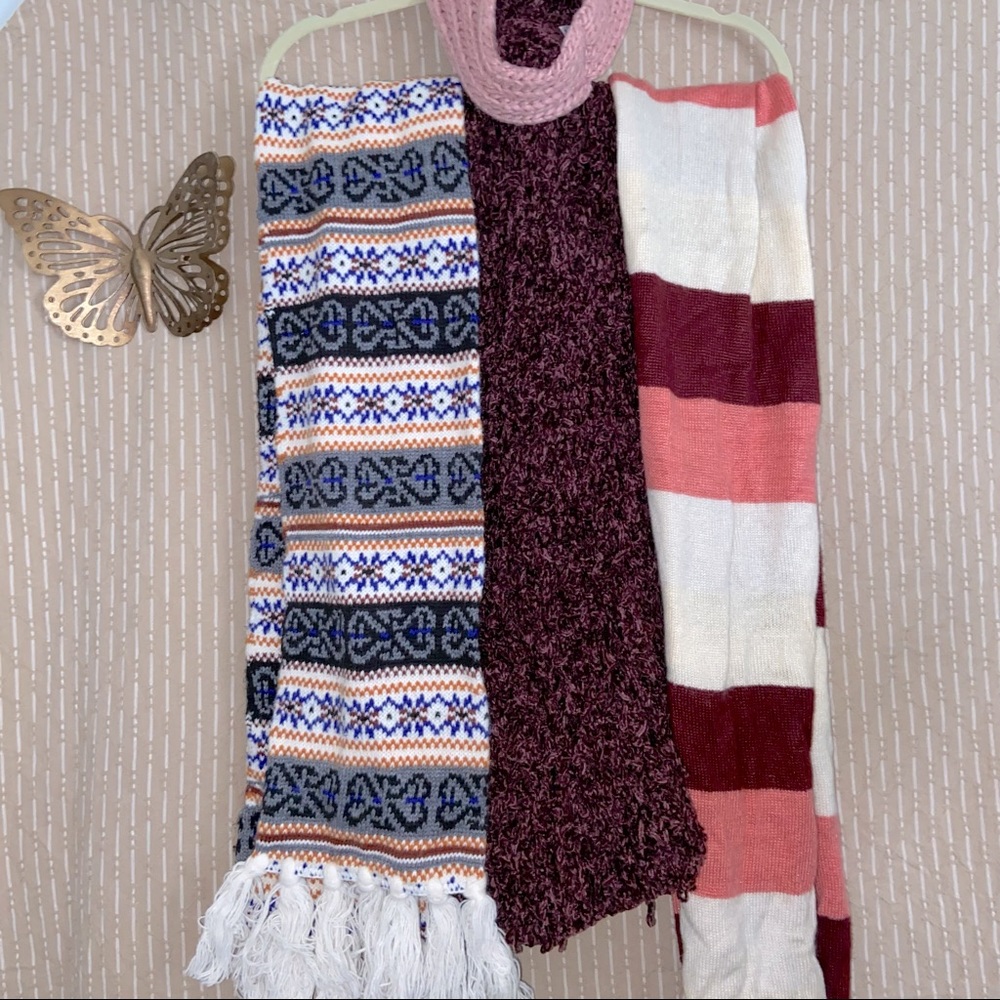 Three scarves